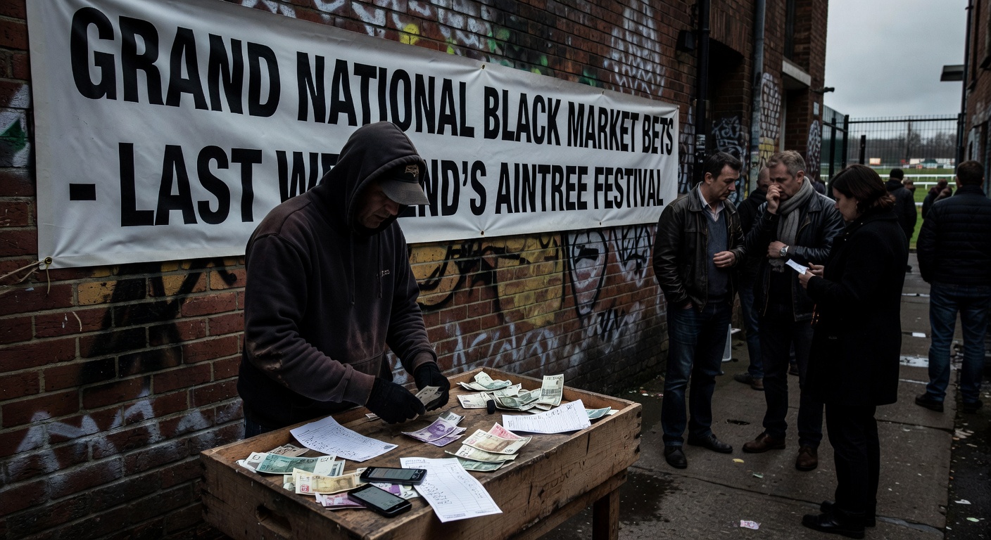 Close-up of a bookmaker's tote board at a UK racecourse displaying odds on upcoming races, underscoring the financial stakes tied to the betting levy