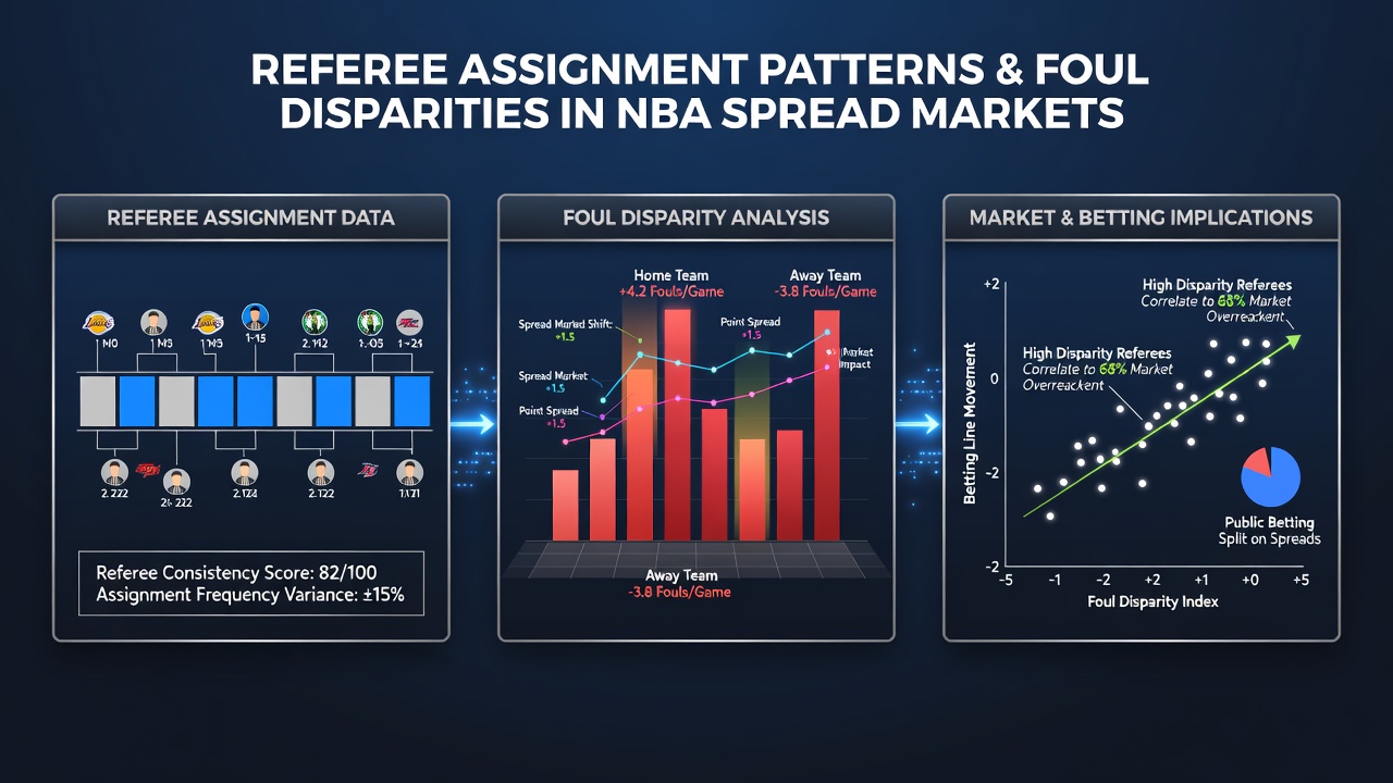 Close-up of NBA game statistics board displaying foul counts and referee names during a live broadcast