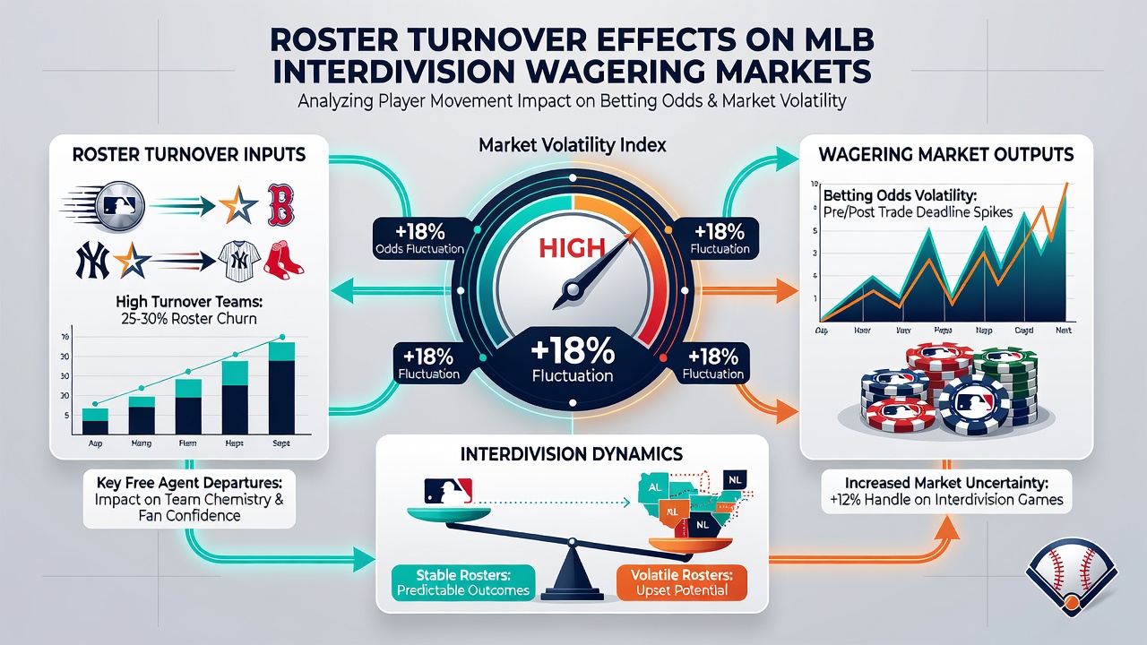 Betting market graphs showing line movements tied to MLB roster changes in interdivision games